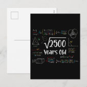 2500 50th誕生日50年古いギフトの平方根 シーズンポストカード (正面/裏面)