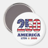 250 アメリカ愛国旗デザイン | 1776 2026 マグネット (正面/裏面)