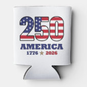 250 アメリカ愛国旗デザイン | 1776 2026 缶クーラー (正面)