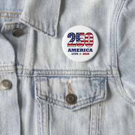 250 アメリカ愛国旗デザイン | 1776 2026 缶バッジ