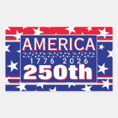250 アメリカ 1776 2026 長方形シール (正面)