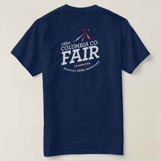 250 メンズ ネイビーTシャツ Tシャツ (デザイン裏面)