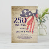 250 周年 独立記念日 愛国 USA 憲法パーティー 招待状 (スタンド正面)