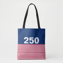 250 赤白青アメリカ建国記念日 トートバッグ
