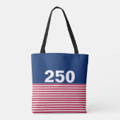 250 赤白青アメリカ建国記念日 トートバッグ (裏面)