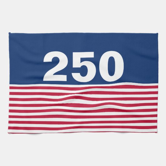 250 赤白青アメリカ生誕記念 キッチンタオル (横)