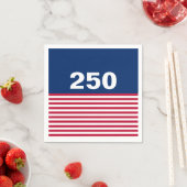 250 赤白青アメリカ生誕記念 スタンダードカクテルナプキン (インサイチュ)
