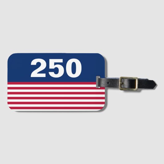 250 赤白青アメリカ生誕記念 ラゲッジタグ (正面横)