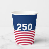 250 赤白青アメリカ生誕記念 紙コップ (裏面)