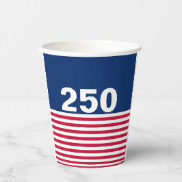250 赤白青アメリカ生誕記念 紙コップ