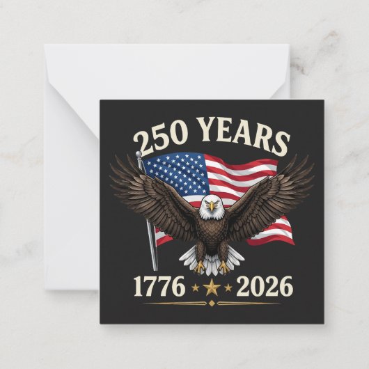 250 Anniversary USA ノートカード (裏面)