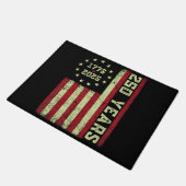 250 Anniversary Usa Flag ドアマット (アングル)
