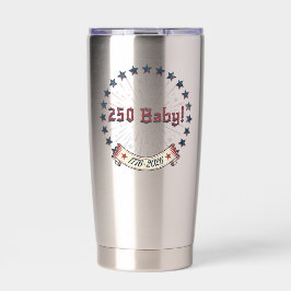 250 Baby America 250 Patriotic Fireworks Design 保温保冷タンブラー
