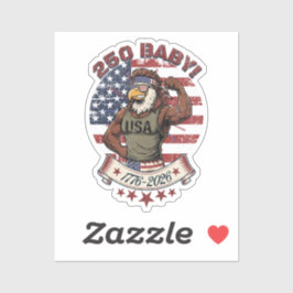 250 Baby! American Patriotic Eagle Flex 1776-2026 シール