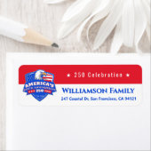 250 Celebration Patriotic Custom Return Address ラベル (インサイチュ)