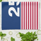 250 Red White and Blue USA Anniversary キッチンタオル (折り畳み)