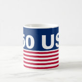 250 Red White and Blue USA Anniversary コーヒーマグカップ (中央)