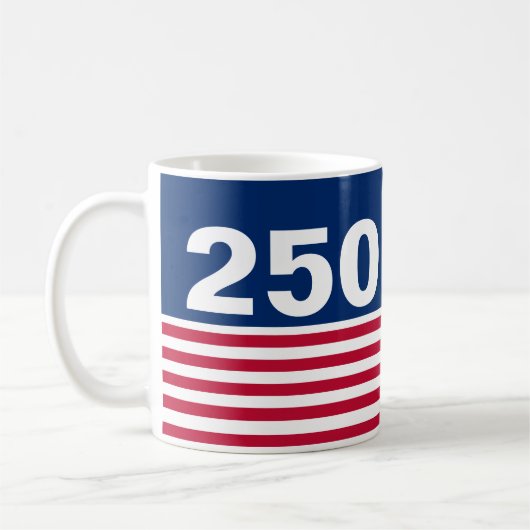 250 Red White and Blue USA Anniversary コーヒーマグカップ (左)
