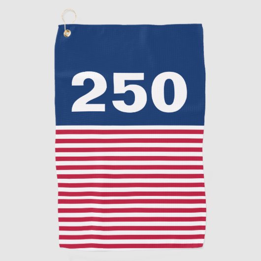 250 Red White and Blue USA Anniversary ゴルフタオル (正面)