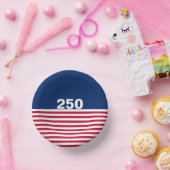 250 Red White and Blue USA Anniversary ペーパーボウル (パーティー)