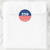 250 Red White and Blue USA Anniversary ラウンドシール (バッグ)