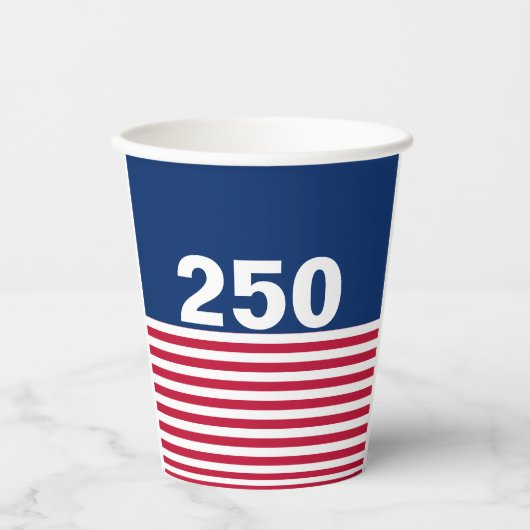 250 Red White and Blue USA Anniversary 紙コップ (正面)