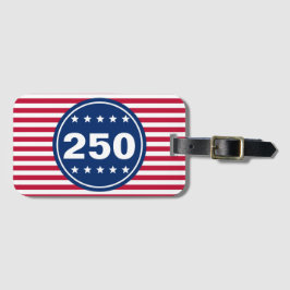 250 Stars and Stripes Red White and Blue Patriotic ラゲッジタグ
