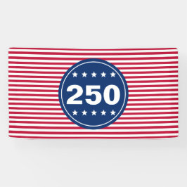 250 Stars and Stripes Red White and Blue Patriotic 横断幕