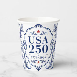 250 USAフラワー柄カップ 紙コップ