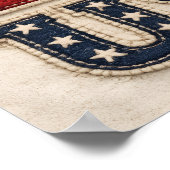 250 USA Vintage Embroidery Art Print ポスター (角)