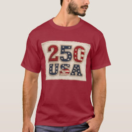250 USA Vintage Embroidery Art  Tシャツ
