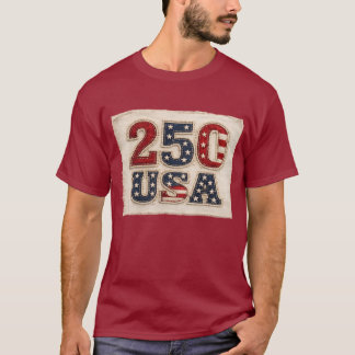 250 USA Vintage Embroidery Art  Tシャツ