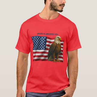 250 Year American Flag with a Bald Eagle URM Tシャツ