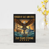 250 Years 1776-2026 250th Birthday Eagle Patriotic カード (黄色い花)