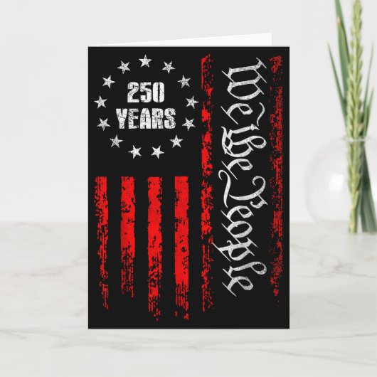 250 Years 1776-2026 250th Birthday Usa Patriotic 4 カード (正面)