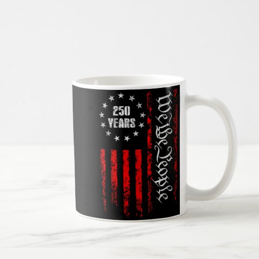 250 Years 1776-2026 250th Birthday Usa Patriotic 4 コーヒーマグカップ (右)