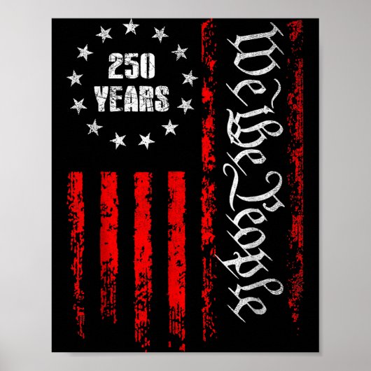 250 Years 1776-2026 250th Birthday Usa Patriotic 4 ポスター (正面)