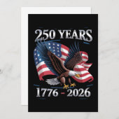 250 Years 4th Of July Eagle USA Flag 1776 2026 案内状 (正面/裏面)