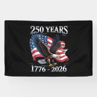 250 Years 4th Of July Eagle USA Flag 1776 2026 横断幕