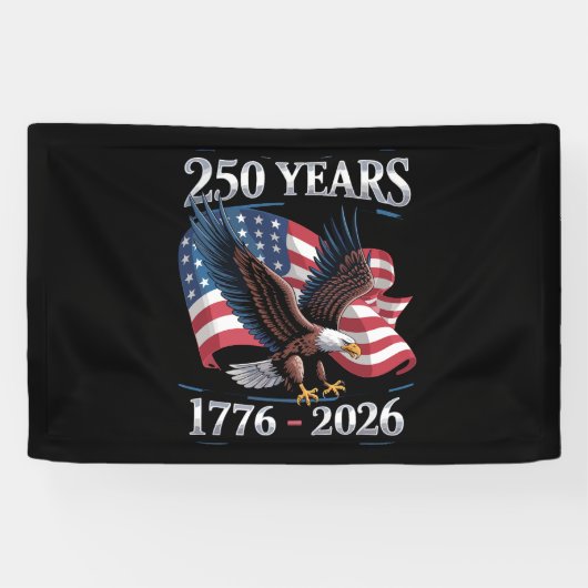 250 Years 4th Of July Eagle USA Flag 1776 2026 横断幕 (横)