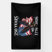 250 Years 4th Of July Eagle USA Flag 1776 2026 横断幕 (縦)