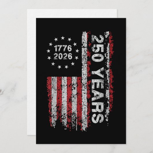 250 Years America Anniversary 250th Independence  招待状 (正面/裏面)