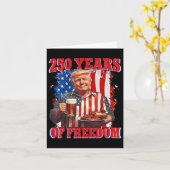 250 Years America Trump July 4th 2026 Freedom Inde カード (黄色い花)