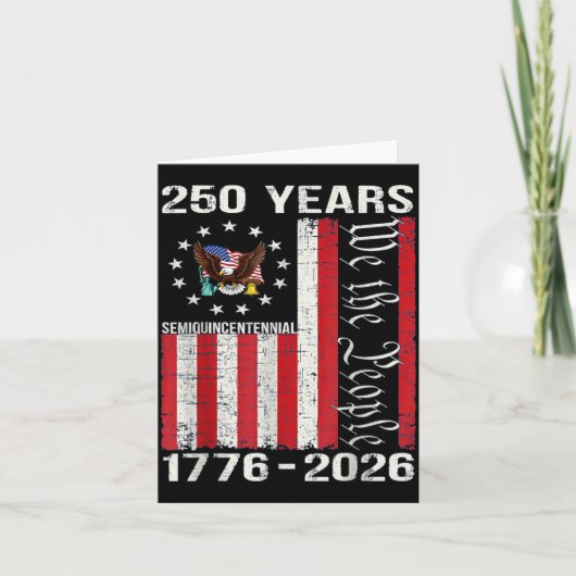 250 Years american 250th anniversary usa us flag 4 カード (正面)