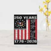 250 Years american 250th anniversary usa us flag 4 カード (黄色い花)