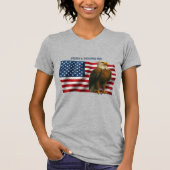 250 Years American Flag with a Bald Eagle URM Tシャツ (正面)