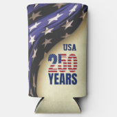 250 Years American Independence Birthday スリム缶クーラー (正面)