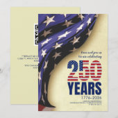 250 Years American Independence Birthday 招待状 (正面/裏面)