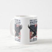 250 Years American Independence Patriotic Eagle コーヒーマグカップ (正面左)