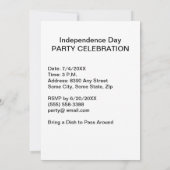 250 Years Cartoon Eagle USA Flag & Fireworks 招待状 (裏面)